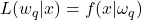 L(w_q|x)=f(x|\omega_q)
