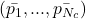 (\bar{p_1},...,\bar{p_{N_c}})