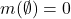 m(\emptyset)=0