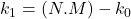 k_1=(N.M)-k_0