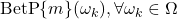 \textrm{BetP}\{m\}(\omega_k),\forall\omega_k\in\Omega