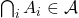 \bigcap_iA_i\in\mathcal{A}